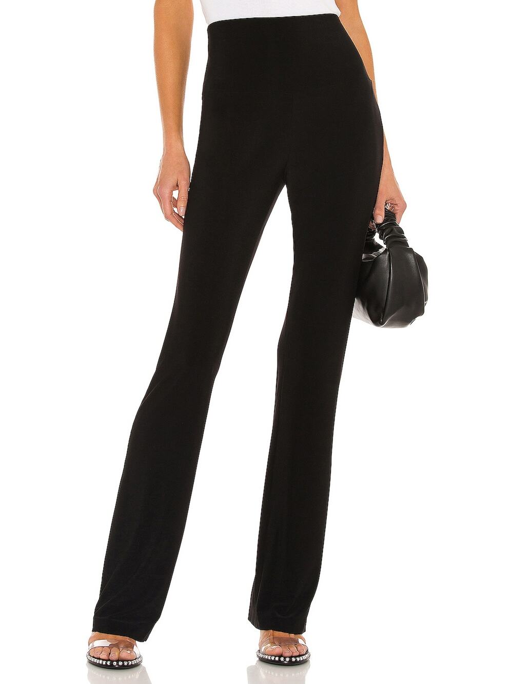 Norma Kamali Sleek Black Boot Pants Size M